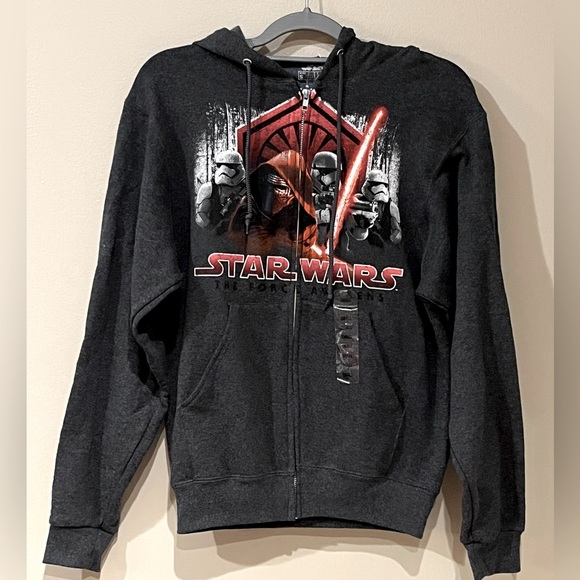Disney Star Wars Kylo Ren Stormtrooper Graphic Zip-Up Hoodie - Picture 1 of 9